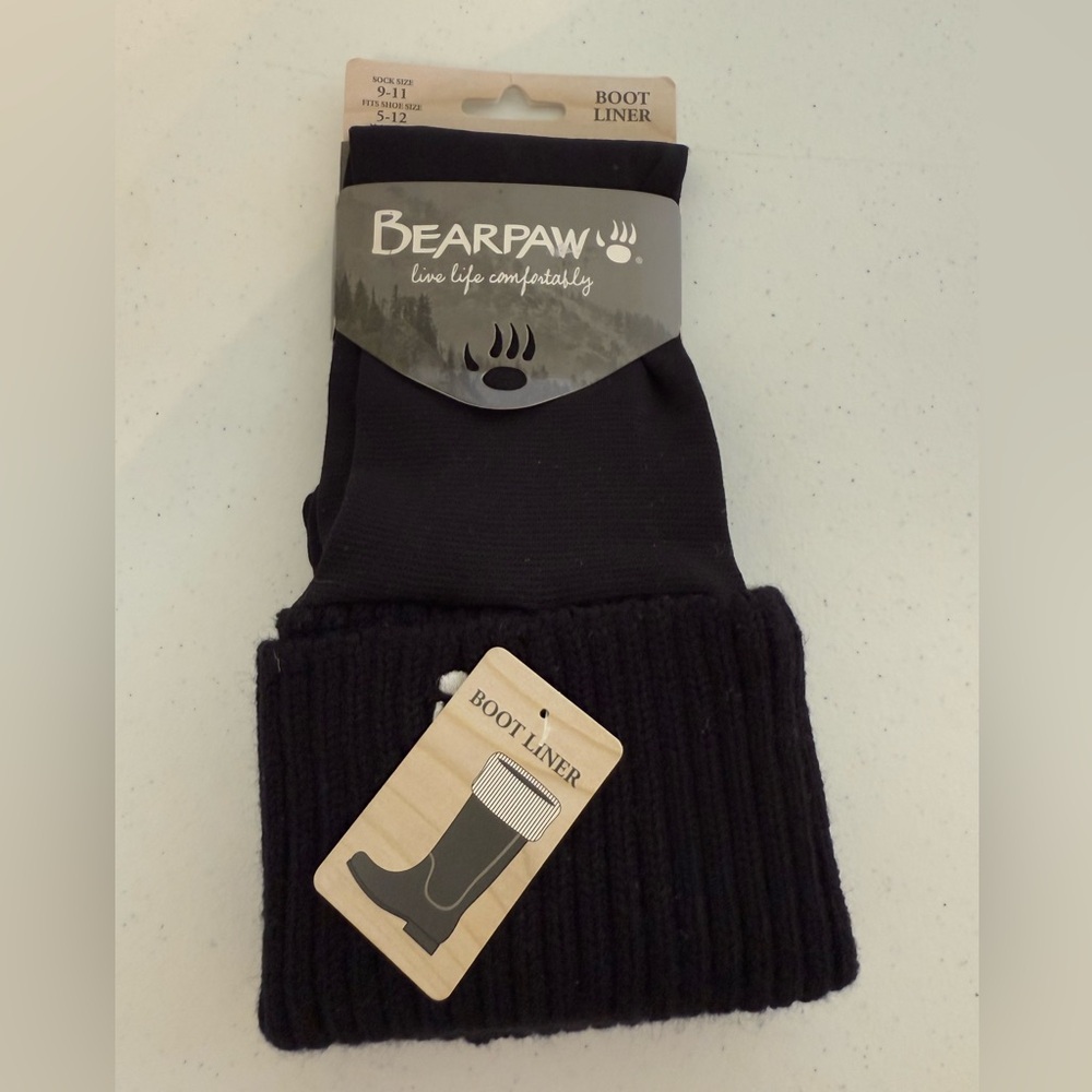 BearPaw Black Casual Boot Liner *NEW WITH TAGS*